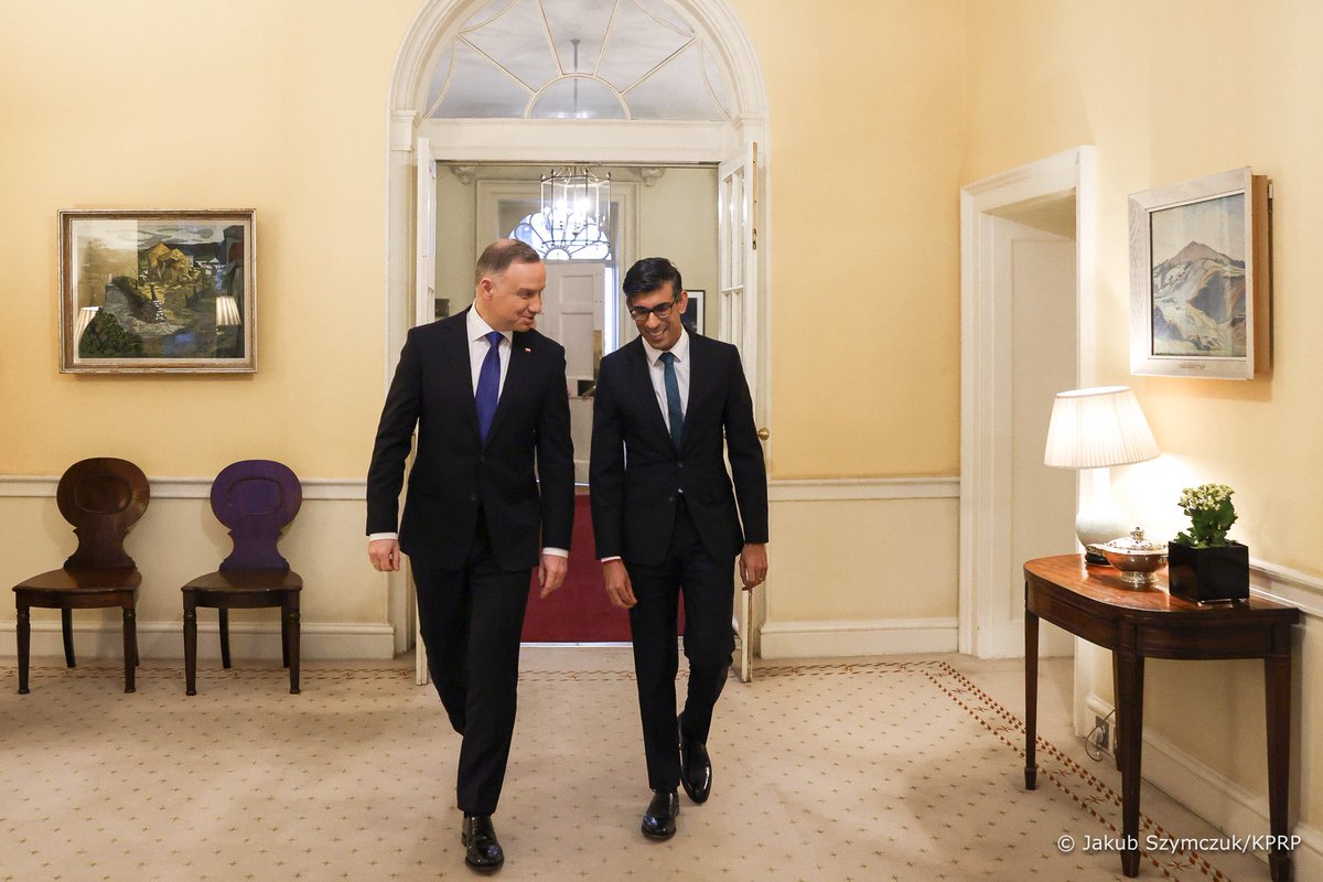 President @AndrzejDuda in London: The B9 summit in Warsaw and a meeting with @POTUS will take place soon. We are just before the @NATO Summit in Vilnius. With the British Prime Minister, we talked about what we want to achieve at the Summit and how to continue to support Ukraine
