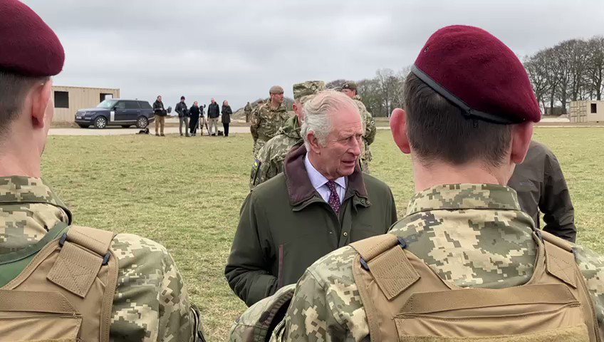 King Charles met with Ukrainian troops currently training in the UK