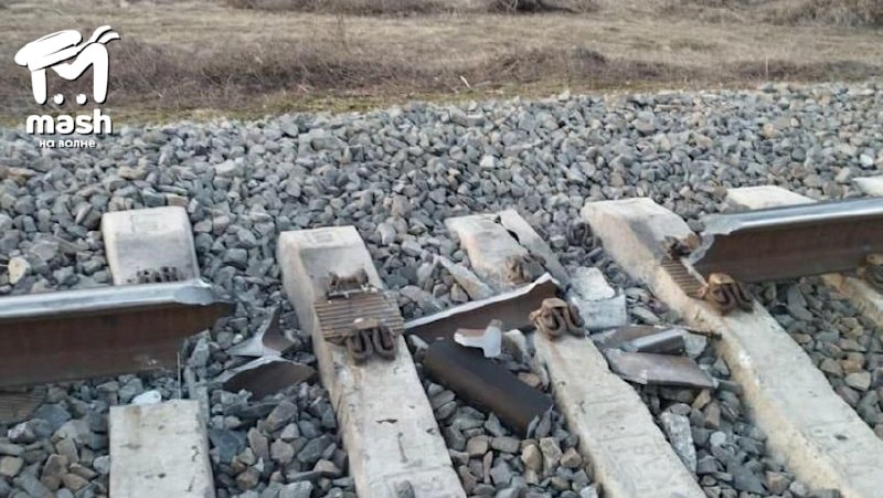 Railway damaged in Bakhchysarai district of Crimea