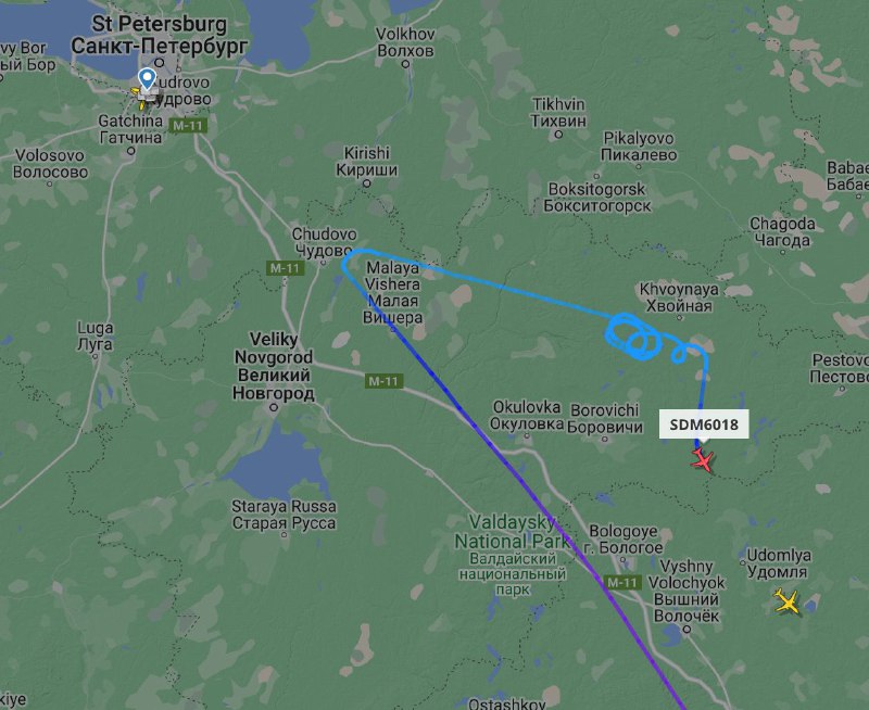 Airspace over Pulkovo airport in St.Petersburg was closed due to unidentified flying object