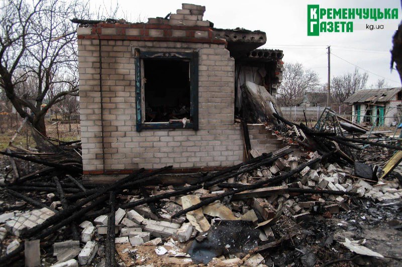 Damage in Kremenchuk after Russian drone was shot down and crashed into residential houses