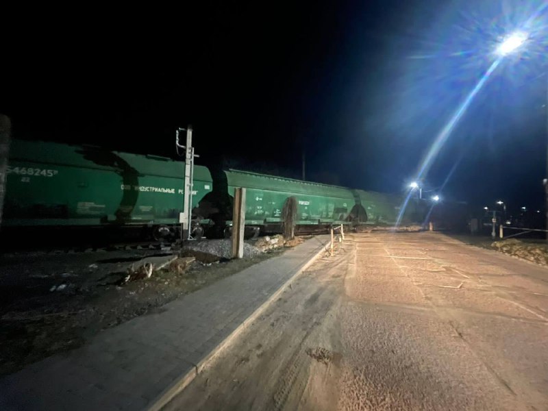 Freight train derailed near Boryspil