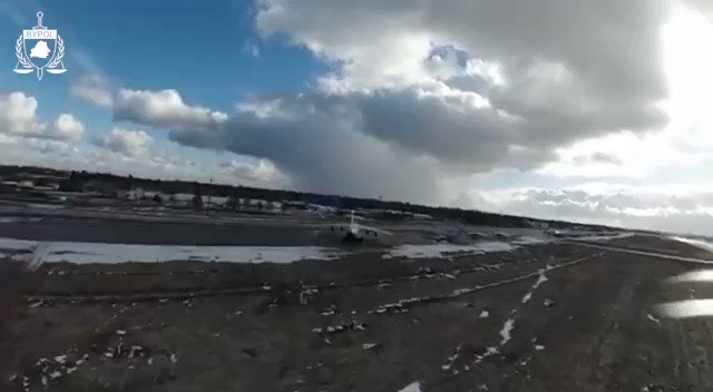 BYPOL published a video, showing a drone entering the territory of Machulishchy airfield, landing on the antenna of the Russian A-50U and flying away