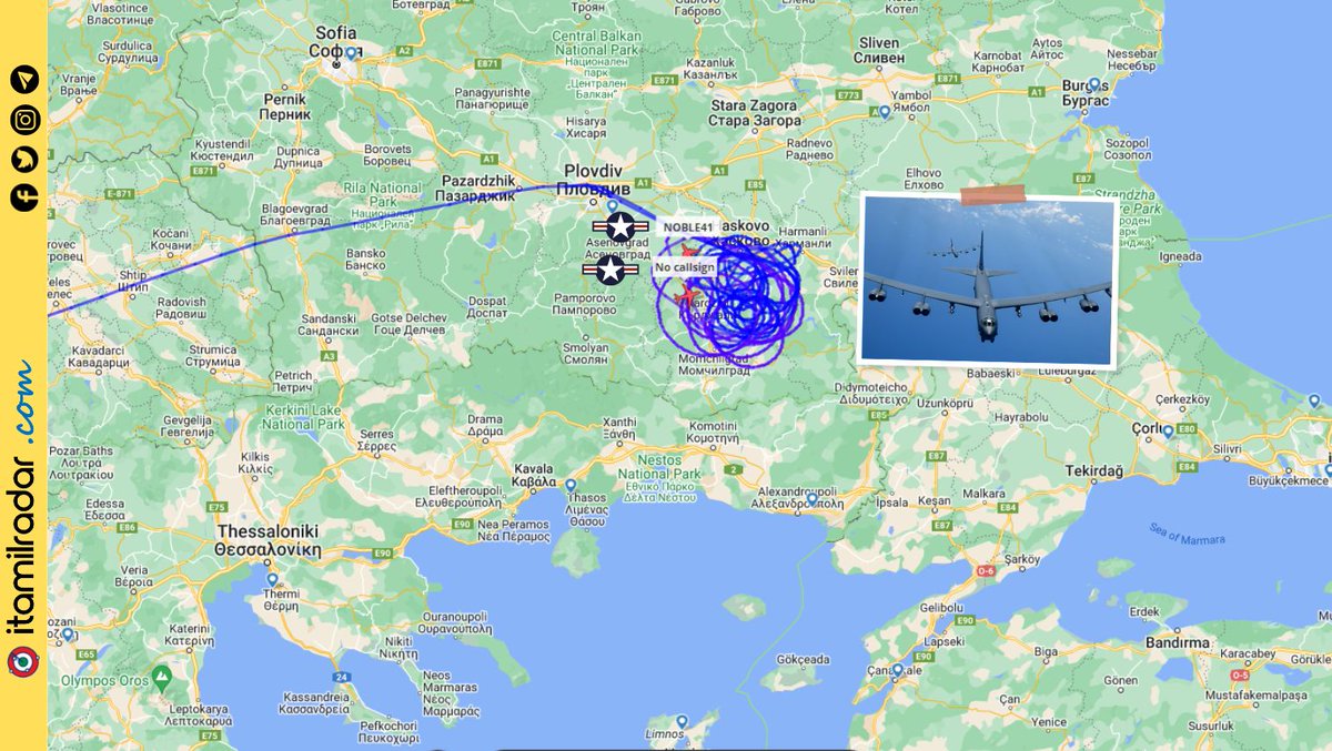2 B-52Hs are on mission over Bulgaria (reg. 60-0026 & 60-0056, c/s NOBLE41/42)