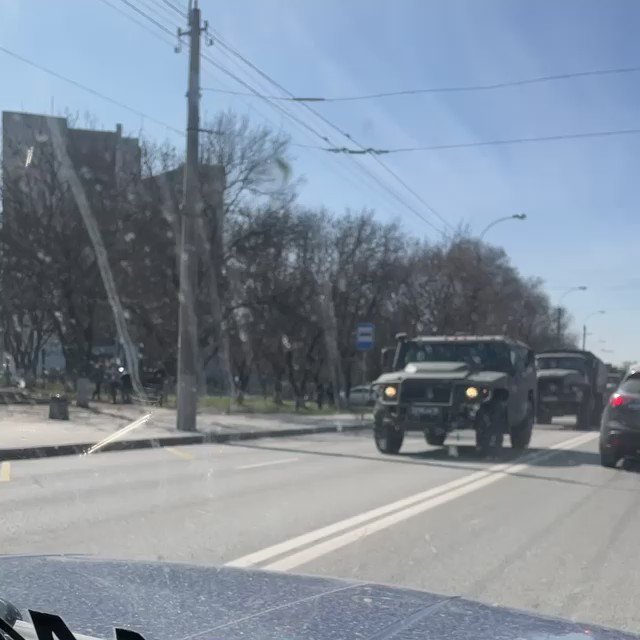 Intensive military movement in Simferopol