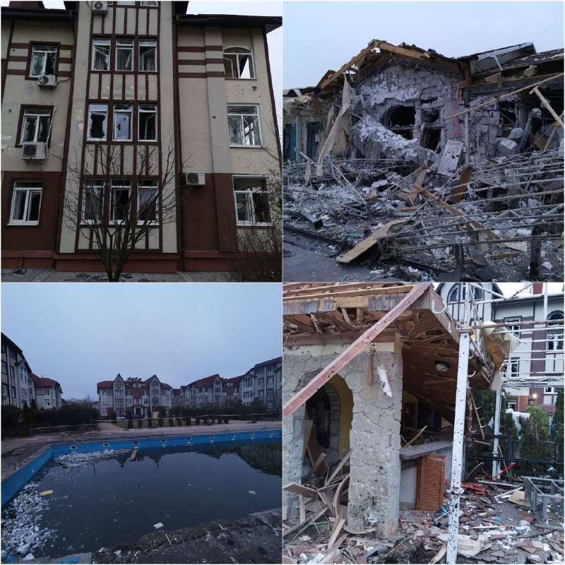 Destruction in Zaporizhzhia as result of Russian missile strikes with S-300