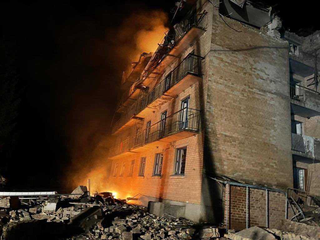 Russia hits a dormitory in Rzhyshchiv, Kyiv oblast, with a drone, killing three and injuring seven, including one child