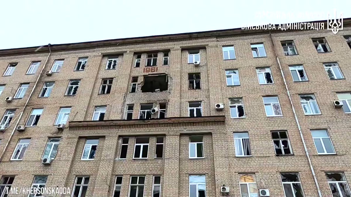 Russian army shelled Kherson overnight, damaging a hospital