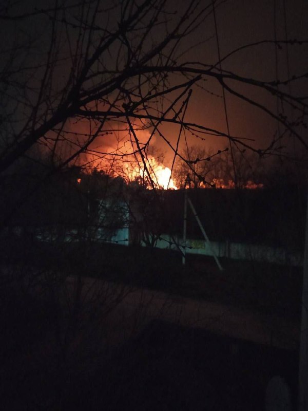 Big fire reported in Perove village near Simferopol