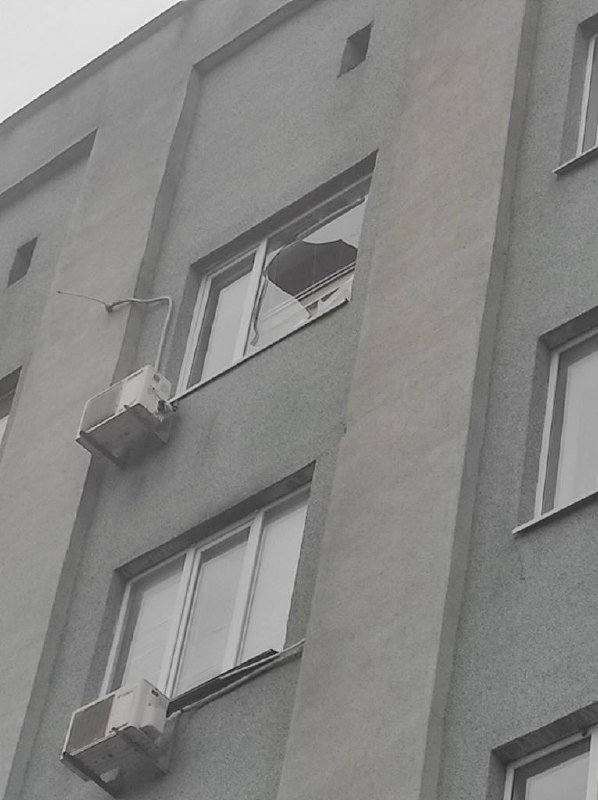 Damage at hospital in Kherson as result of Russian shelling this morning