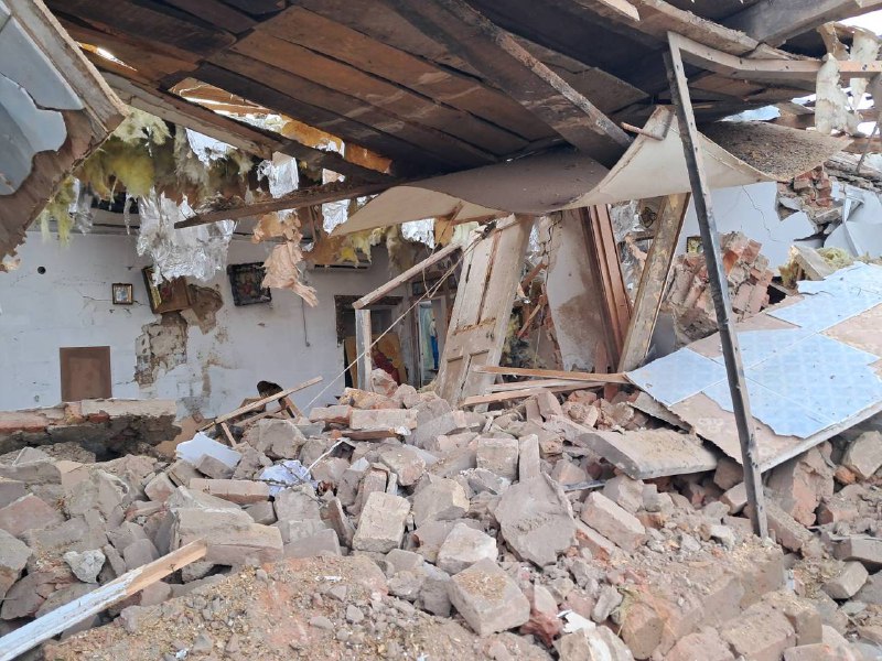 Russian army shelled a church in Komyshuvakha town of Zaporizhzhia region