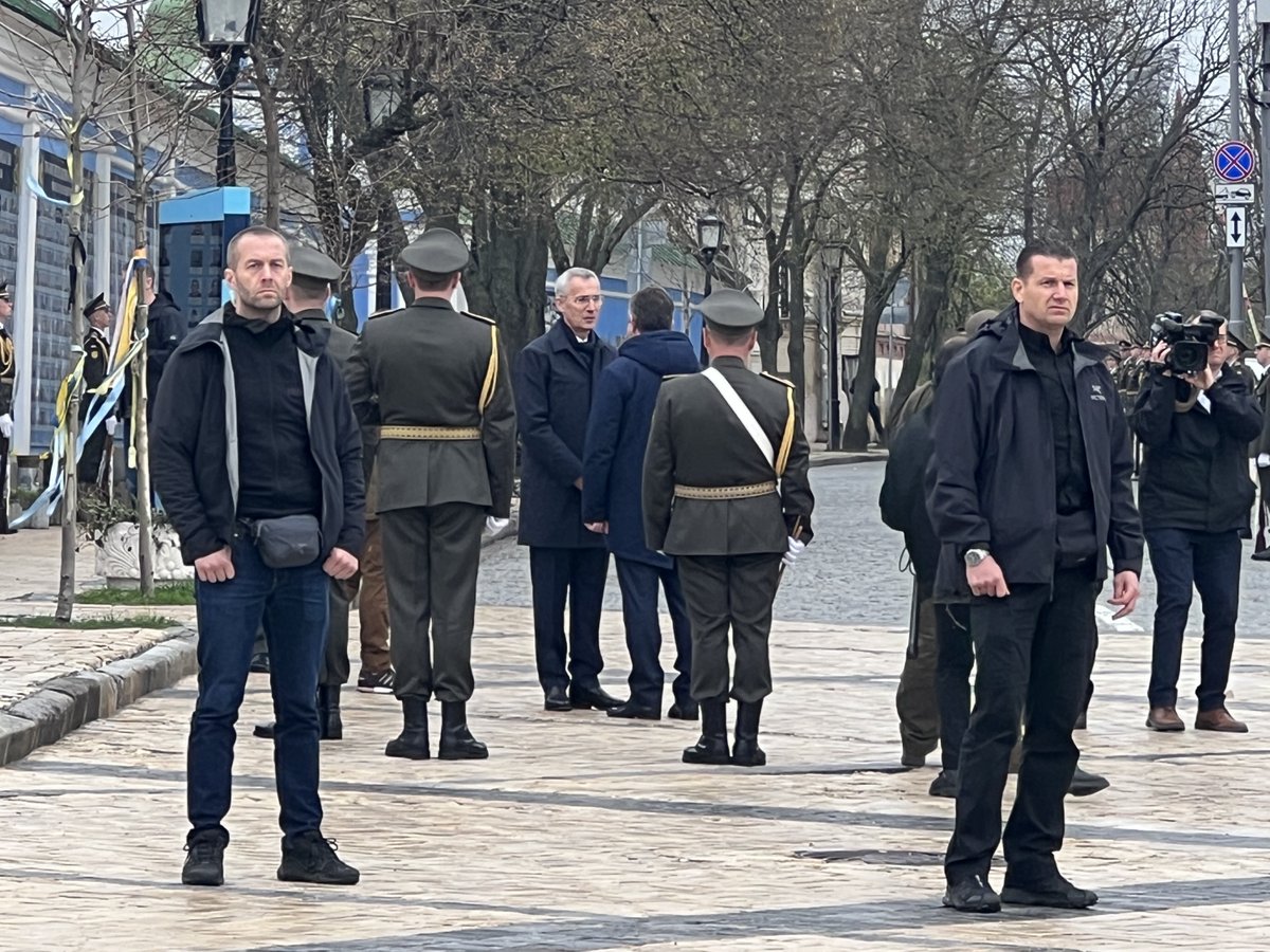 NATO Secretary-General Jens Stoltenberg arrives in Kyiv