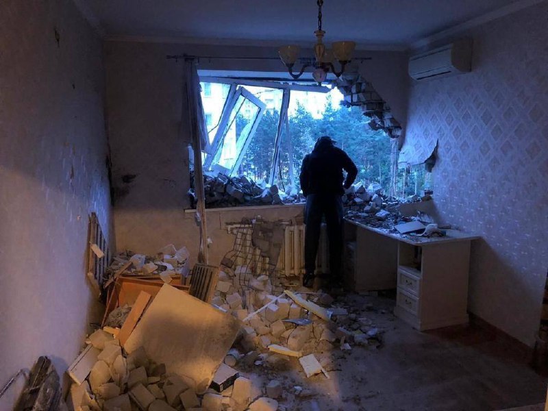 13y.o. child wounded as debris of a missile hit residential house in Kyiv region