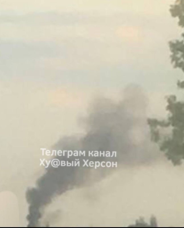 Fire in Kherson as result of shelling