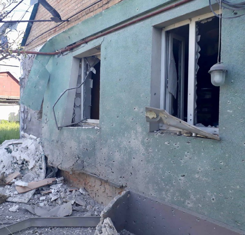 Russian army shelled Nikopol district today