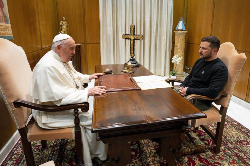 President Zelensky met with Pope Francis