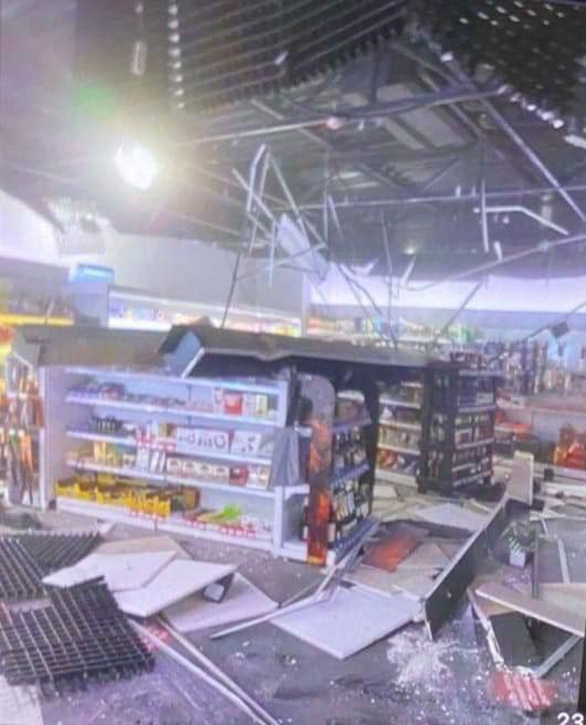 Supermarket damaged as result of missile strike in Mykolaiv