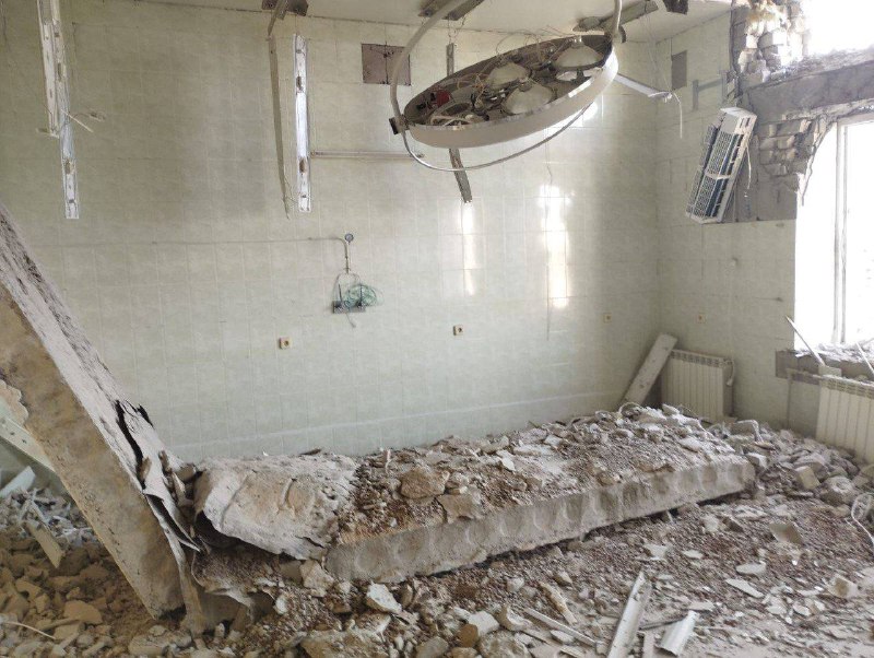 Russian army shelled a hospital in Beryslav