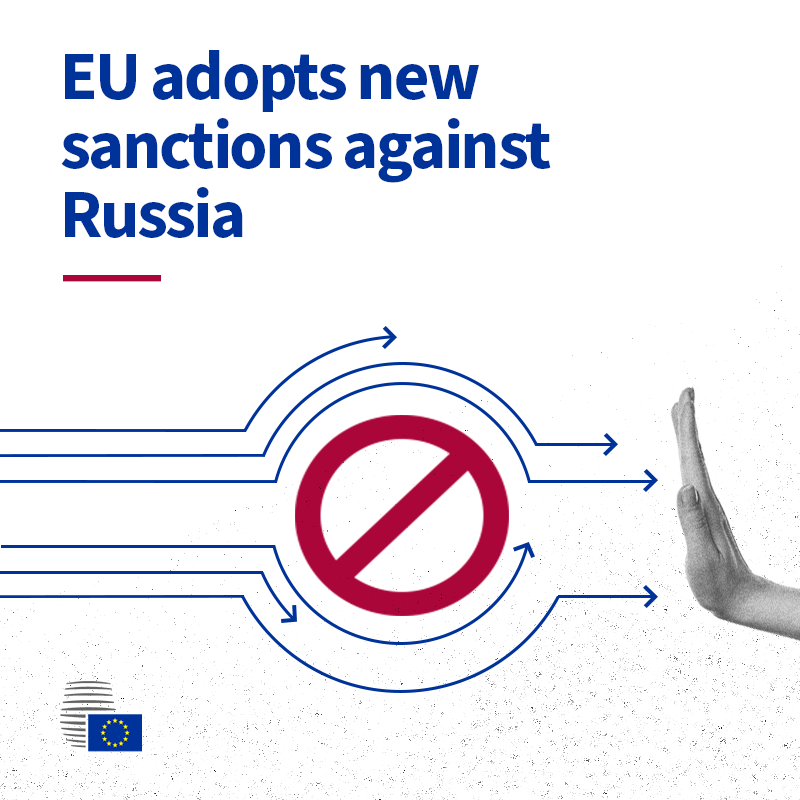 The EU has adopted new sanctions against Russia. These include measures to: strengthen the cooperation with third countries to impede sanctions’ circumventionn ban the transit of goods and technology via Russian tighten export restrictions
