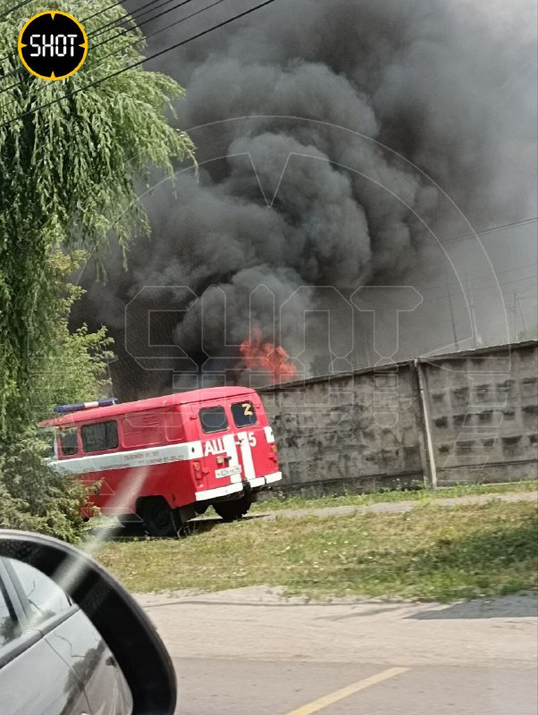 Fire near railway station in Kursk