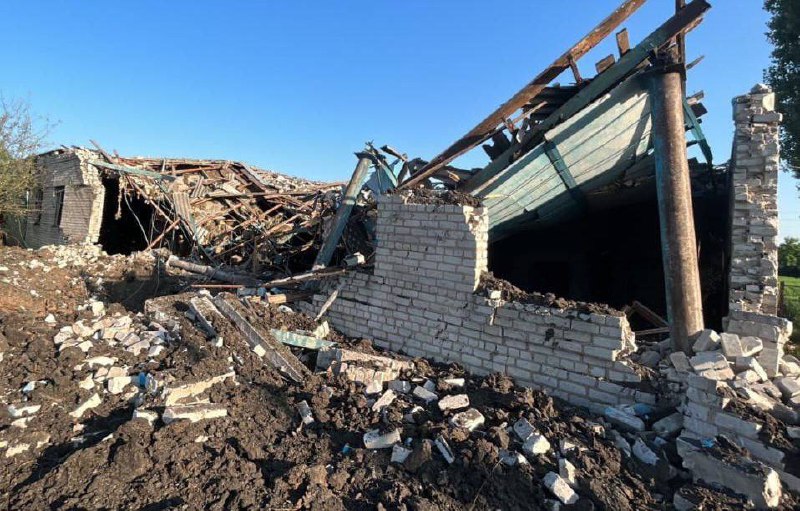 Russian army shelled Velykomykhailivka community of Synelnykove district of Dnipropetrovsk region