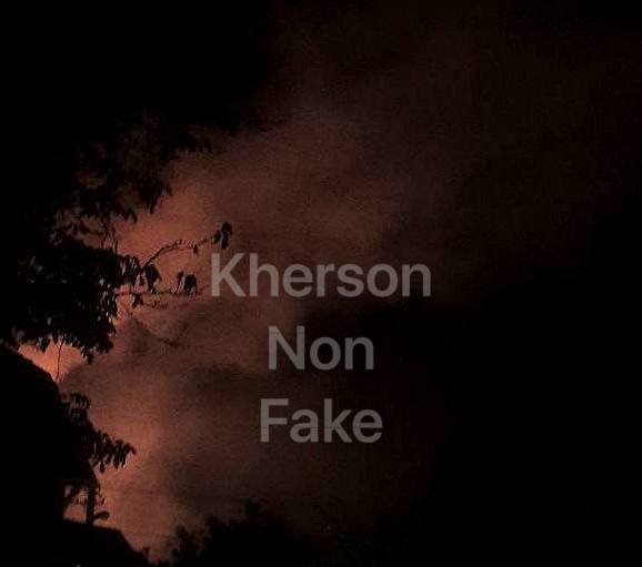 Incendios en Kherson tras bombardeos rusos