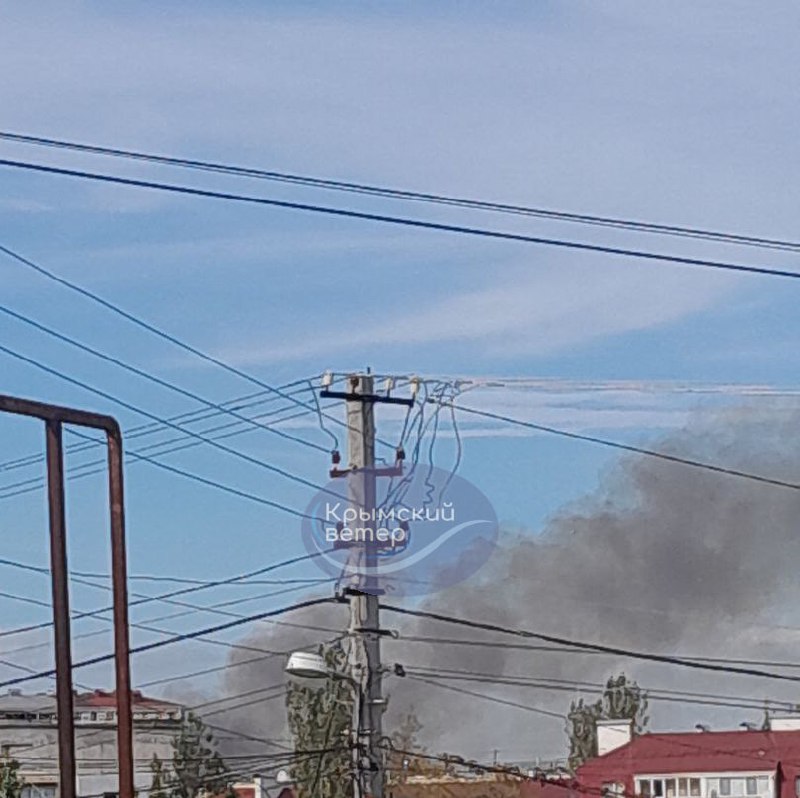 Feodosiya yakınlarında büyük yangın bildirildi