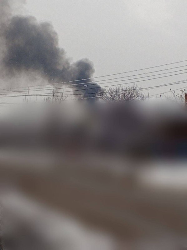 Donetsk'in Kalininsky bölgesinde yangın çıktı