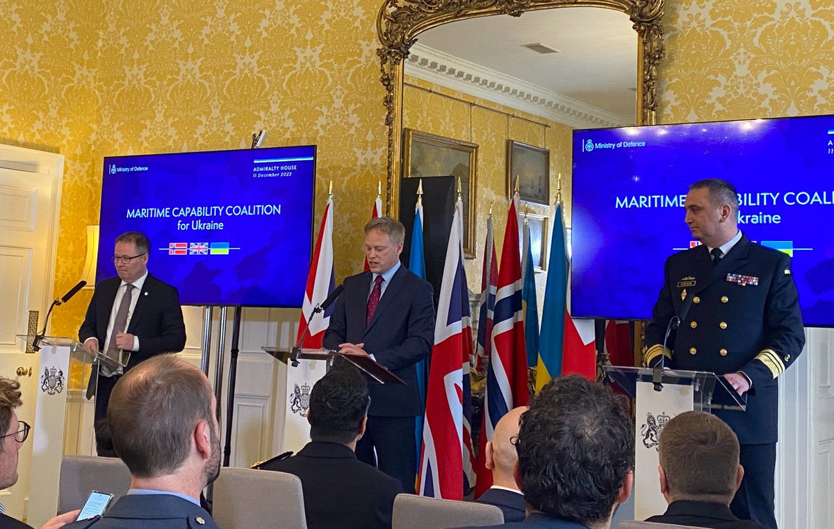 Today UK and Norway defence ministers launched a new Maritime Capability Coalition, to help  Ukraine transform its navy, making it more compatible with western allies, more interoperable with @NATO and bolstering security in the Black Sea