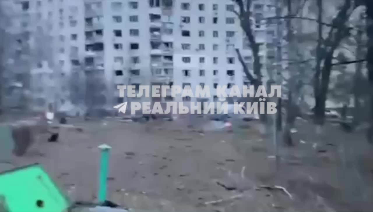 Missile hit at the yard of residential house in Vyshneve