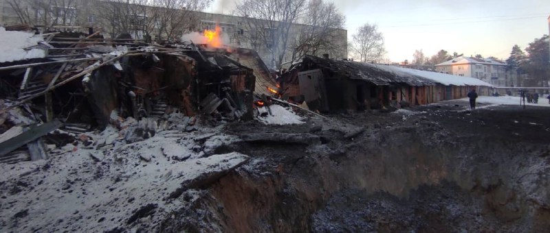 Damage in Shostka of Sumy region as result of Russian missile strikes