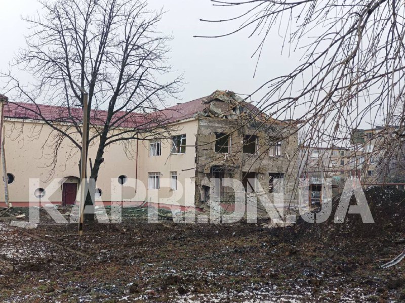 Destruction in Myrnohrad of Donetsk region as result of Russian missile strikes