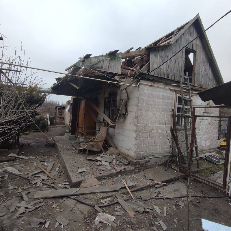 Russian army shelled Nikopol district today with artillery, used drones