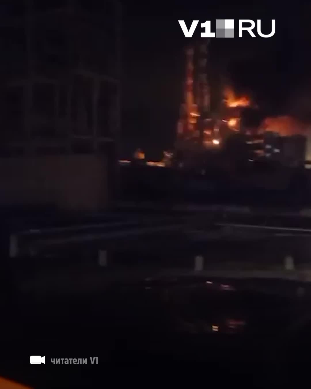 One of the main units of Volgograd refinery ELOU-AVT-5 was reportedly on fire as result of drone strike