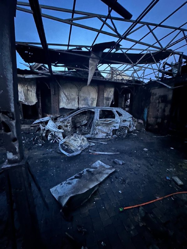 Zaporizhia bölgesindeki Vasylivka'da bombardıman sonucu hasar