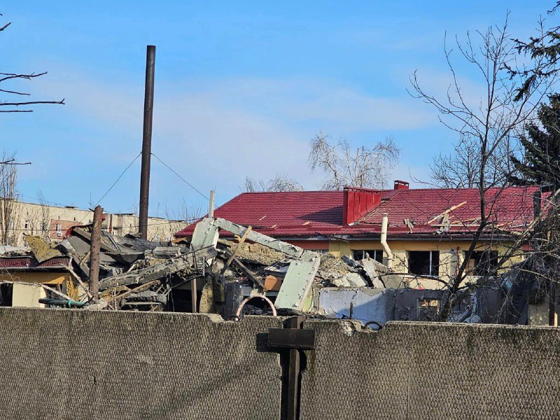 Destruction in Novohrodivka as result of Russian attacks