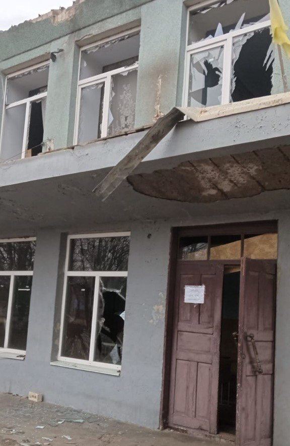 Russian drone dropped explosives at the shelter in Novoleksandrivka district of Kherson region