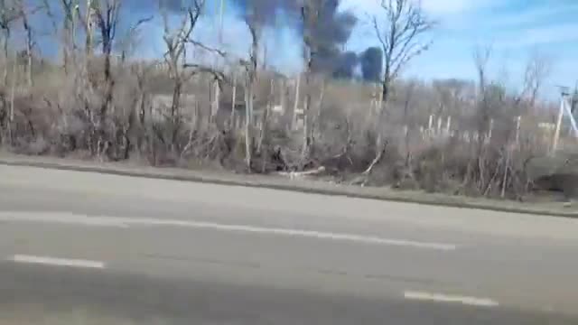 Feuer in Shakhtarsk