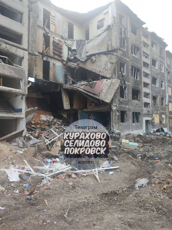 Zerstörung in Selydove durch russischen Beschuss