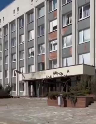 Administrative building in Belgorod was damaged as result of suspected drone attack