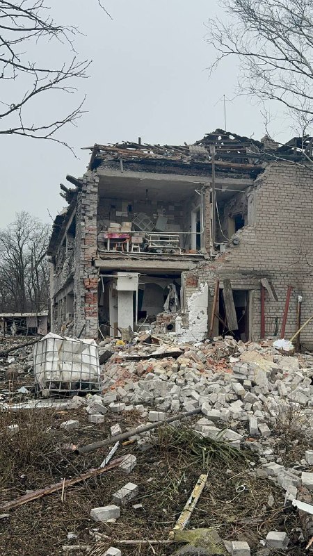 Damage in Zhelanne village of Donetsk region as result of Russian bombardment
