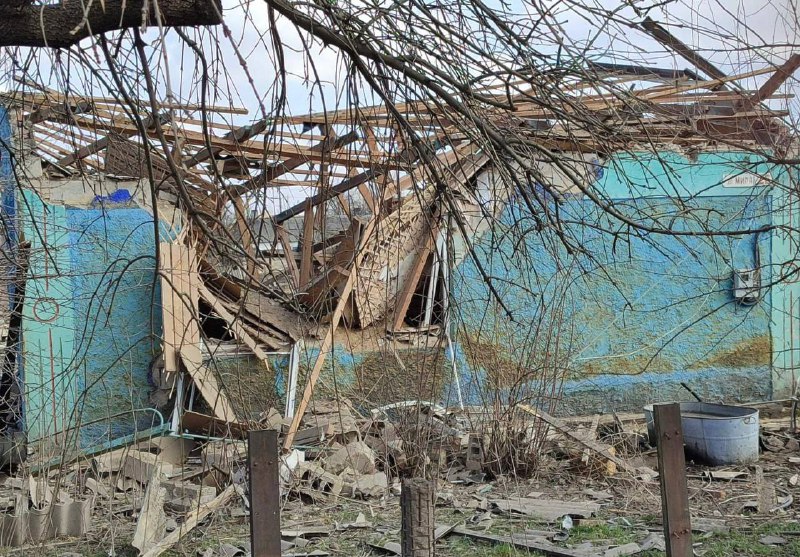 Damage in Maksymilyanivka village of Donetsk region as result of shelling
