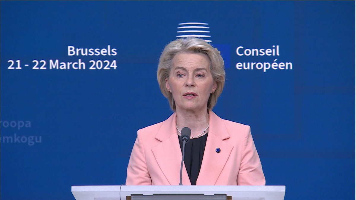 We have to strengthen Europe's defence industrial base says EU President @VonDerLeyen at EUCO presser  Fragmentation of EU defence market has hindered us from capitalizing on our single market. We don't only need to spend more, we need to spend better & we need to spend European