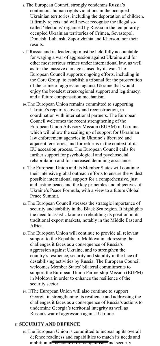 Et voici les conclusions du sommet EUCO sur l'Ukraine :