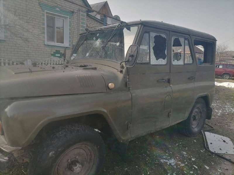 Daños causados por los bombardeos en la aldea de Dunayka en la región de Bélgorod