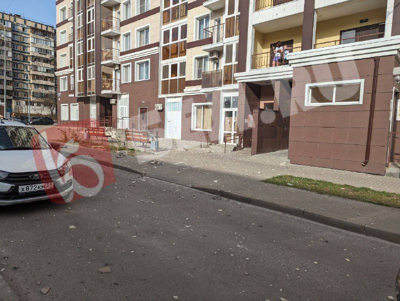 Повреждения в Белгороде в результате обстрела