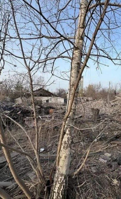 الدمار في مدينة توريتسك نتيجة الغارات الجوية الروسية