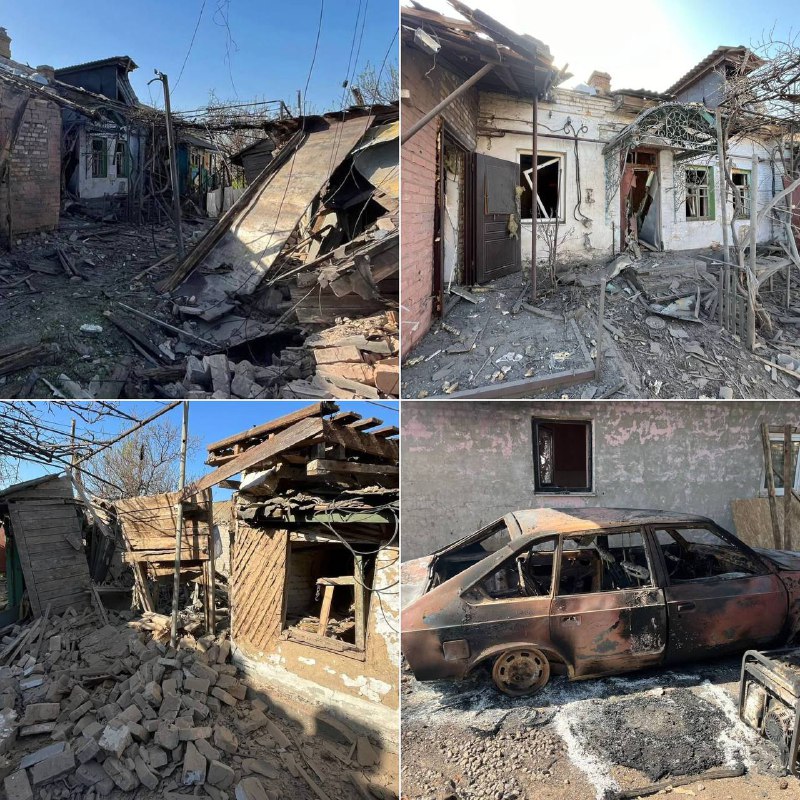 El ejército ruso bombardeó el distrito de Nikopol con artillería y utilizó varios drones