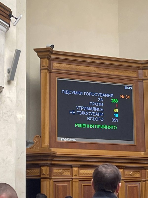 The Verkhovna Rada approved in the second reading the bill on mobilization No. 10449