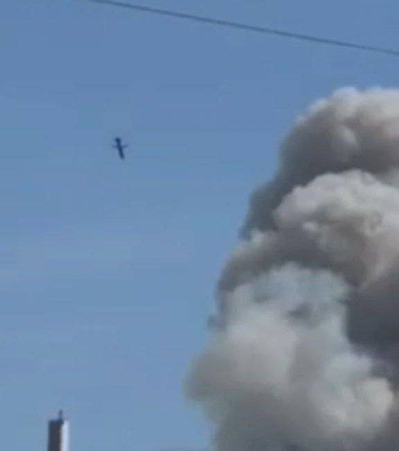 Moment des Raketenangriffs in Luhansk
